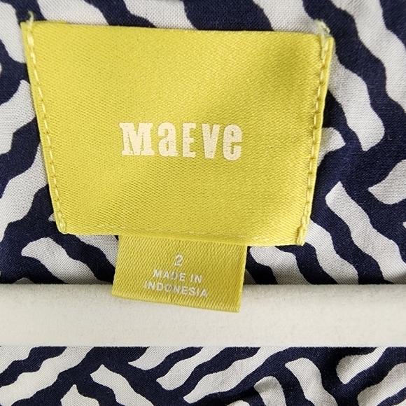 Maeve Anthropologie Womens Black & White Cotton Button up Ardmore Tank Size 2 - Picture 5 of 8